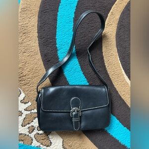 Jones New York Black Leather Shoulder Bag